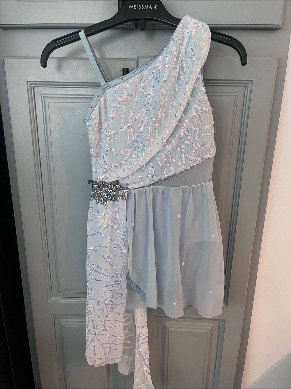 Weissman Perfect Style 14618 Draped Cascade Panel Lyrical Dress 2 Available - Picture 2 of 5